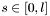 $s\in [0,l]$