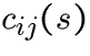 $c_{ij}(s)$