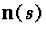 ${\bf n}(s)$