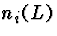 $n_i(L)$