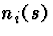 $n_i(s)$