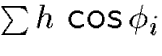 $\sumh\,\cos\phi_i$