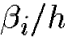 $\beta_i/h$