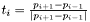 $t_i=\frac{p_{i+1}-p_{i-1}}{|p_{i+1}-p_{i-1}|}$